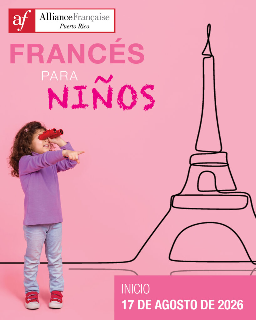 La Alliance Française de Puerto Rico ofrece cursos de francés online para niños.
