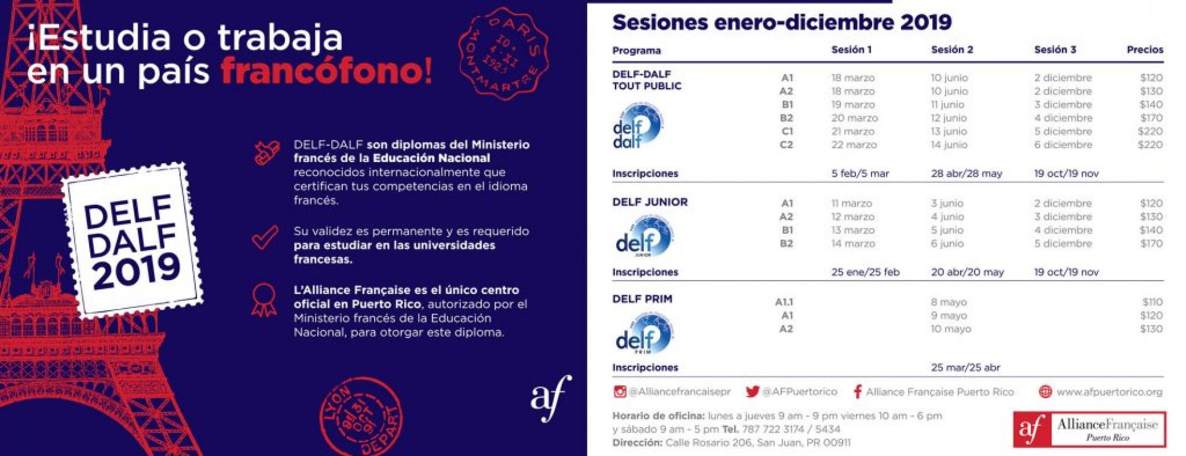 CalendarioDELFDALF 2019 2