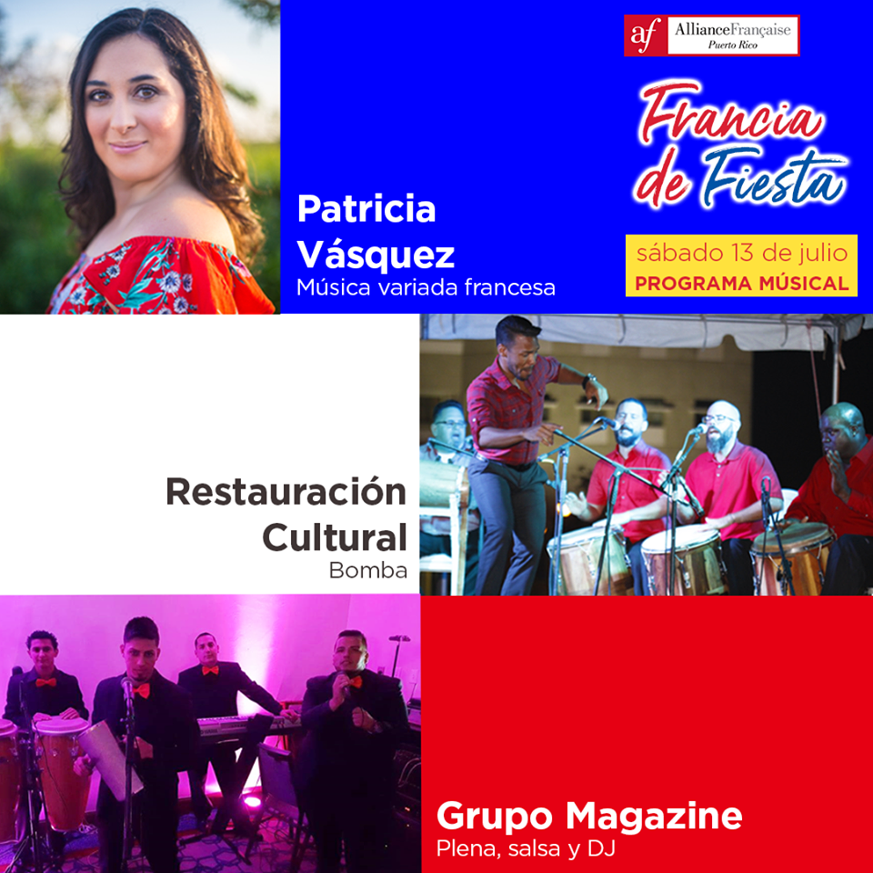 Artistas boricuas en Francia de Fiesta El programa musical de nuestra celebración franco-puertorriqueña