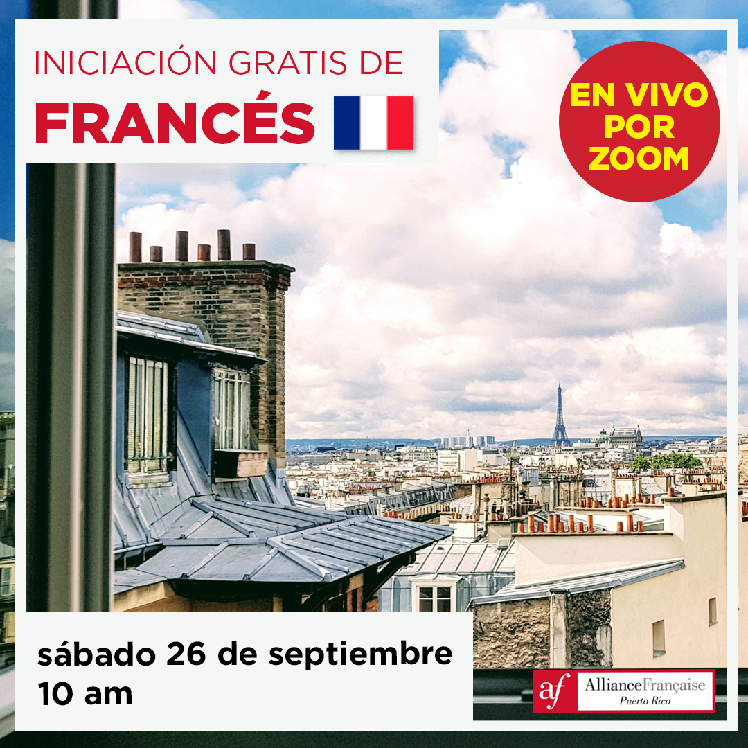 Iniciación gratis de francés - 26 de septiembre de 2020 - en vivo por Zoom