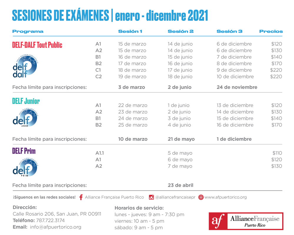 CALENDARIO DELF-DALF 2021 CALENDARIO DELF-DALF 2021