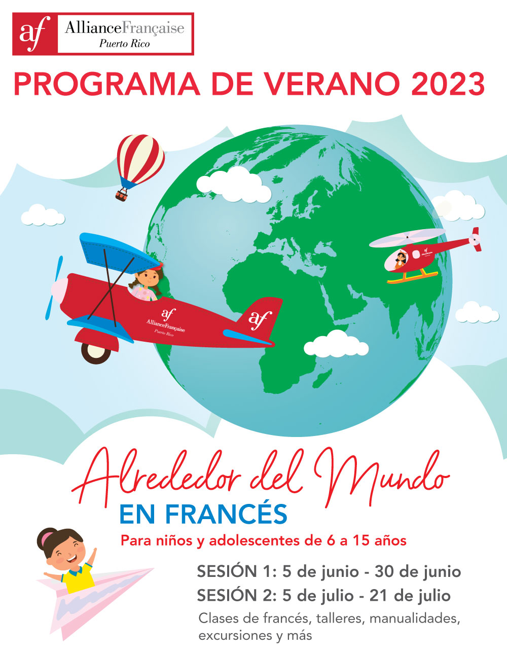 Programa de Verano 2023: Alrededor del Mundo en Francés