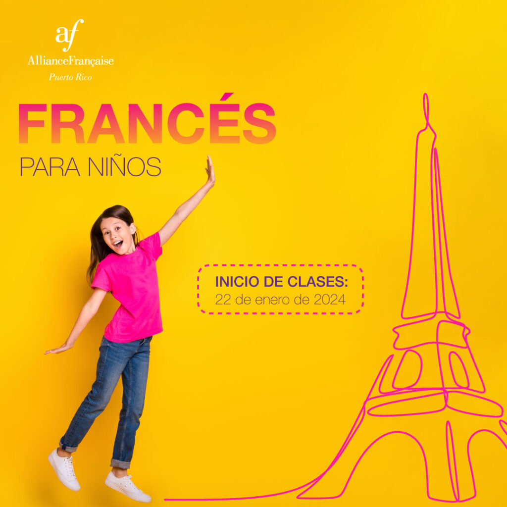 La Alliance Française de Puerto Rico ofrece cursos de francés online para niños.