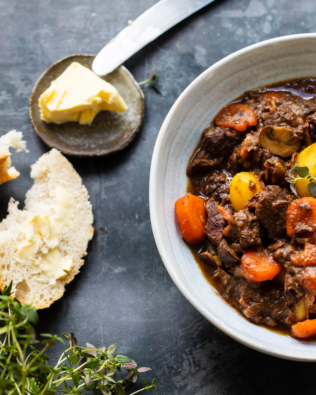 Classic dish of Beef bourguignon